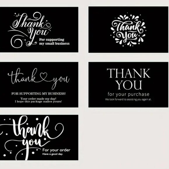 FOR SELLERS Thank you cards (50 pcs) 5 designs. Small Business. New. - Picture 3 of 4